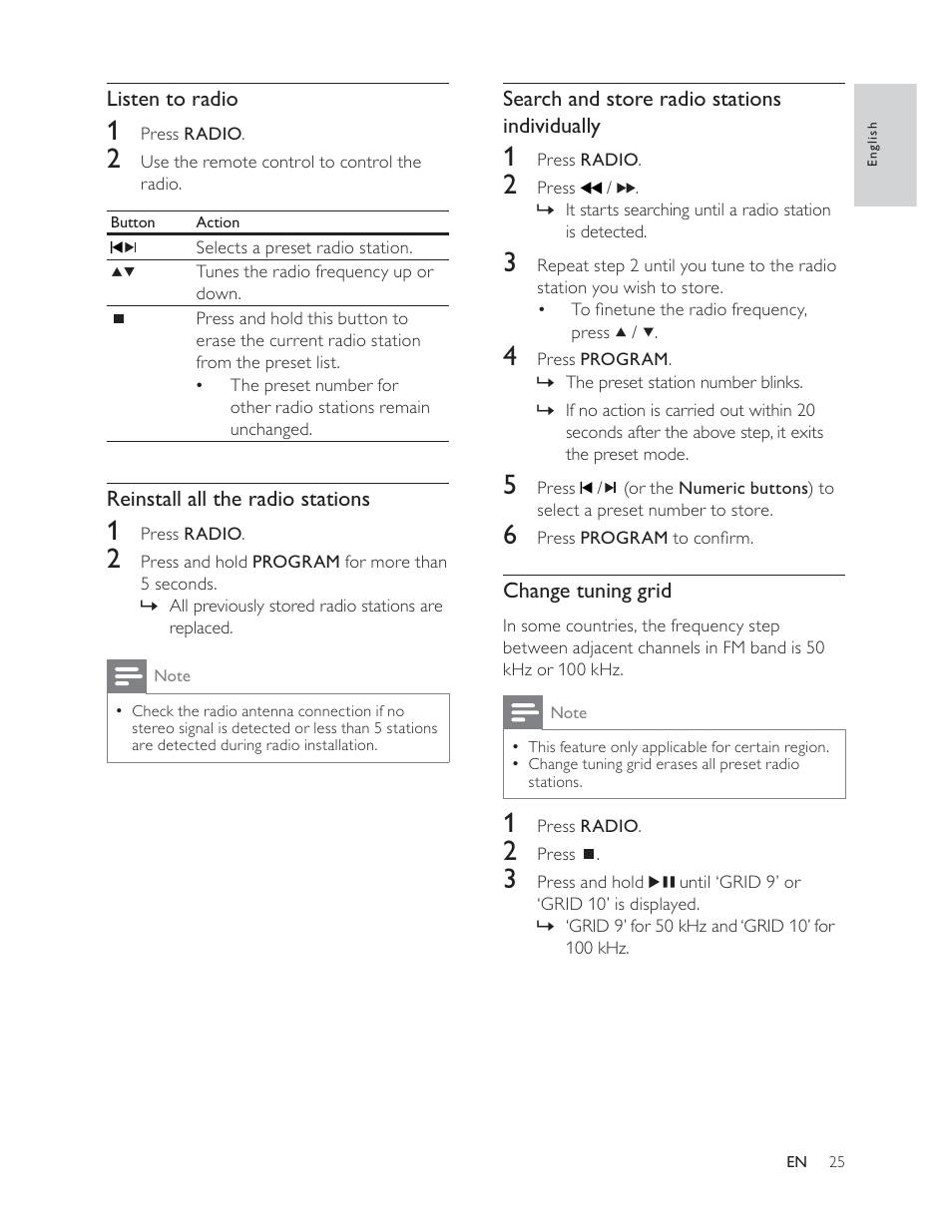 Philips HTS3181 User Manual | Page 25 / 38