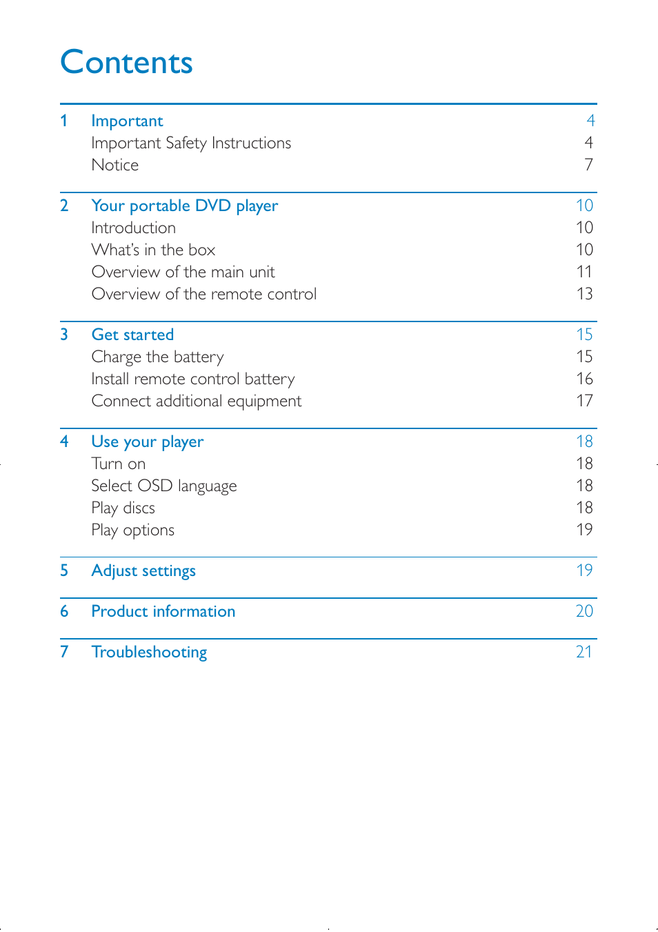 Philips PD9000/12 User Manual | Page 3 / 22