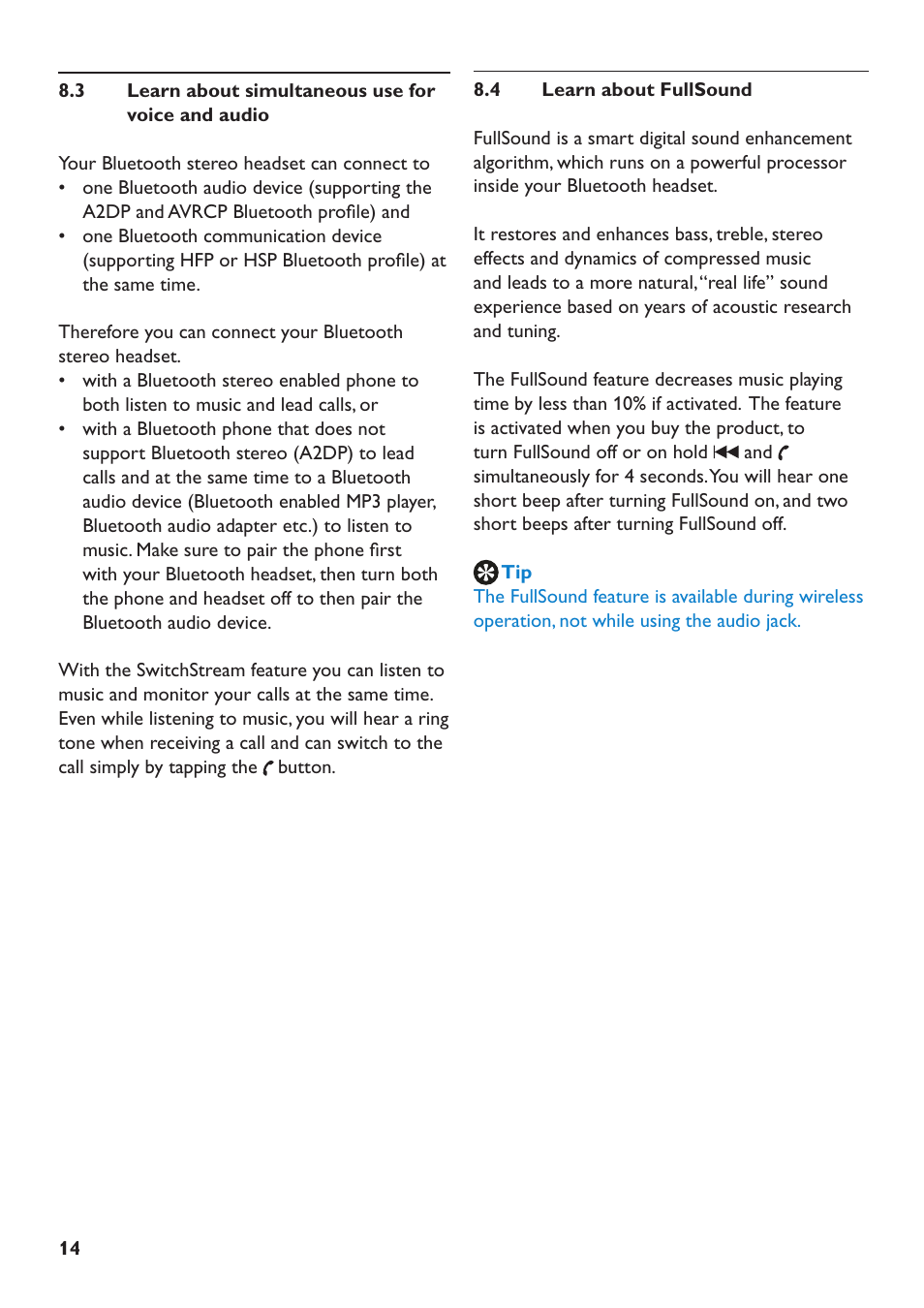 Philips SHB9000 User Manual | Page 14 / 17