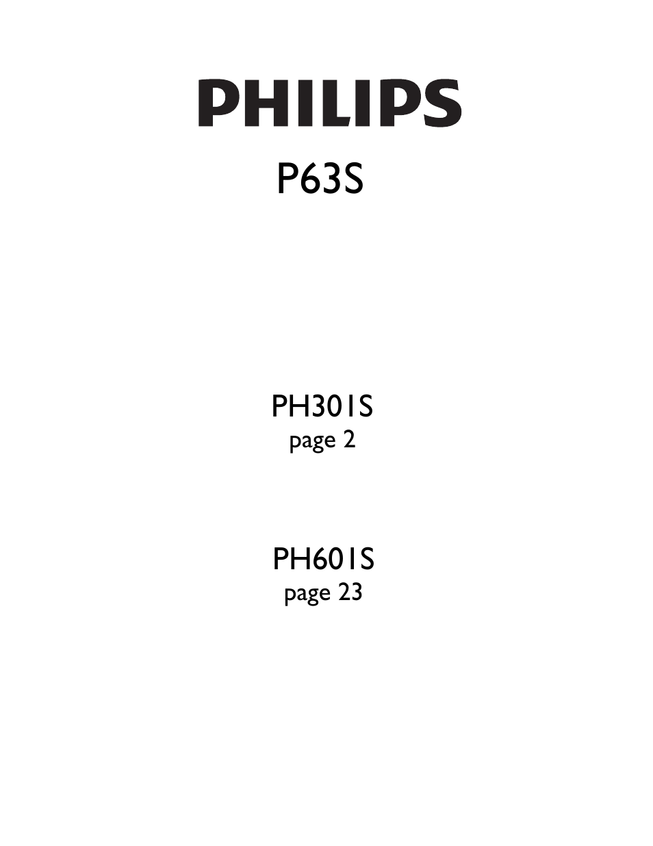 Philips ph601s User Manual | 43 pages