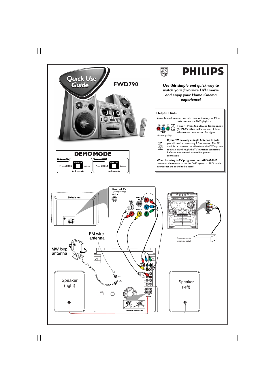 Philips FWD790 User Manual | 2 pages