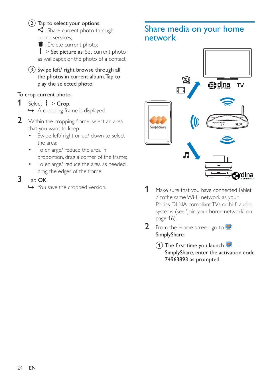Share media on your home network | Philips PI3000/93 User Manual | Page 26 / 48