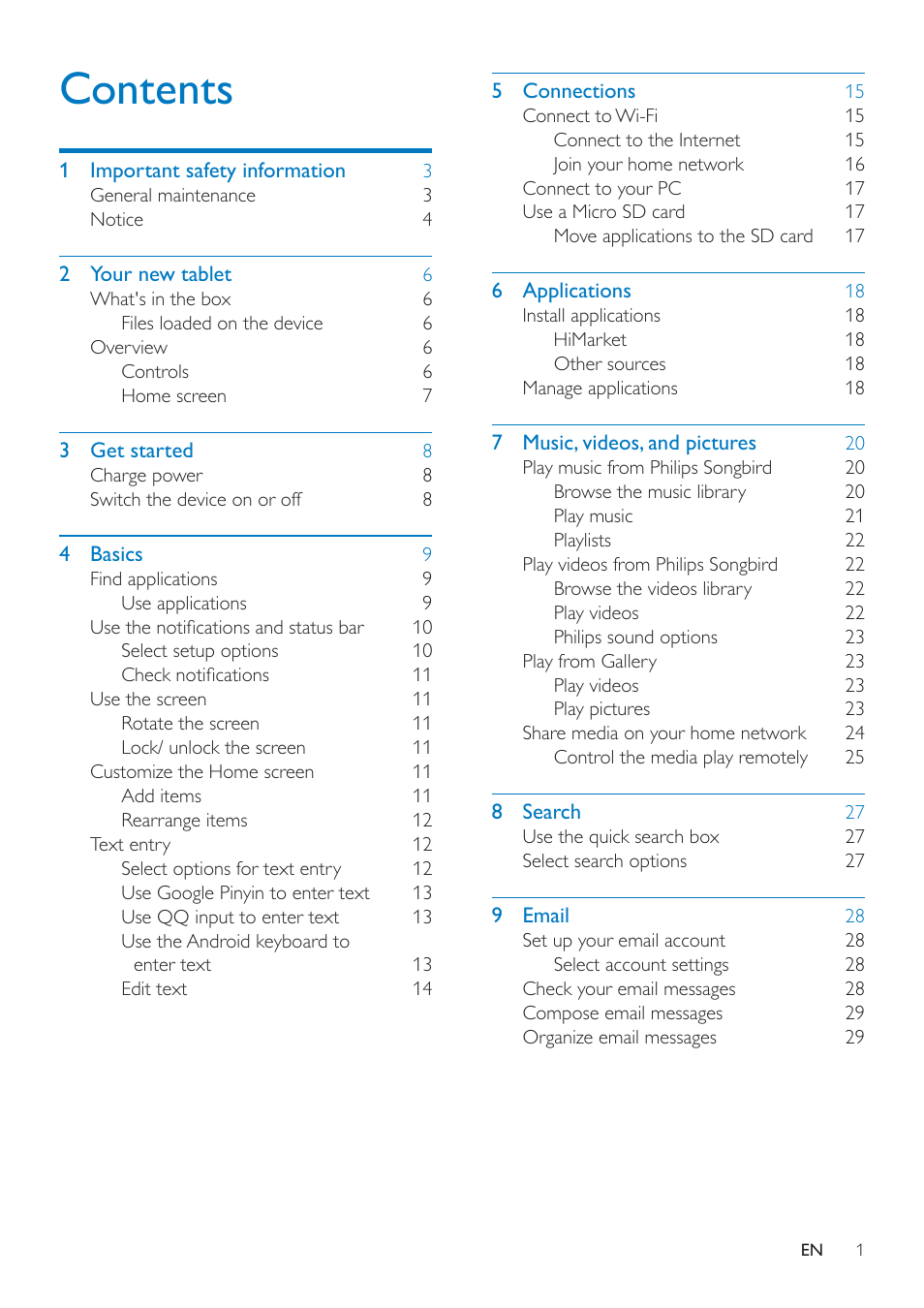 Philips PI3000/93 User Manual | Page 3 / 48