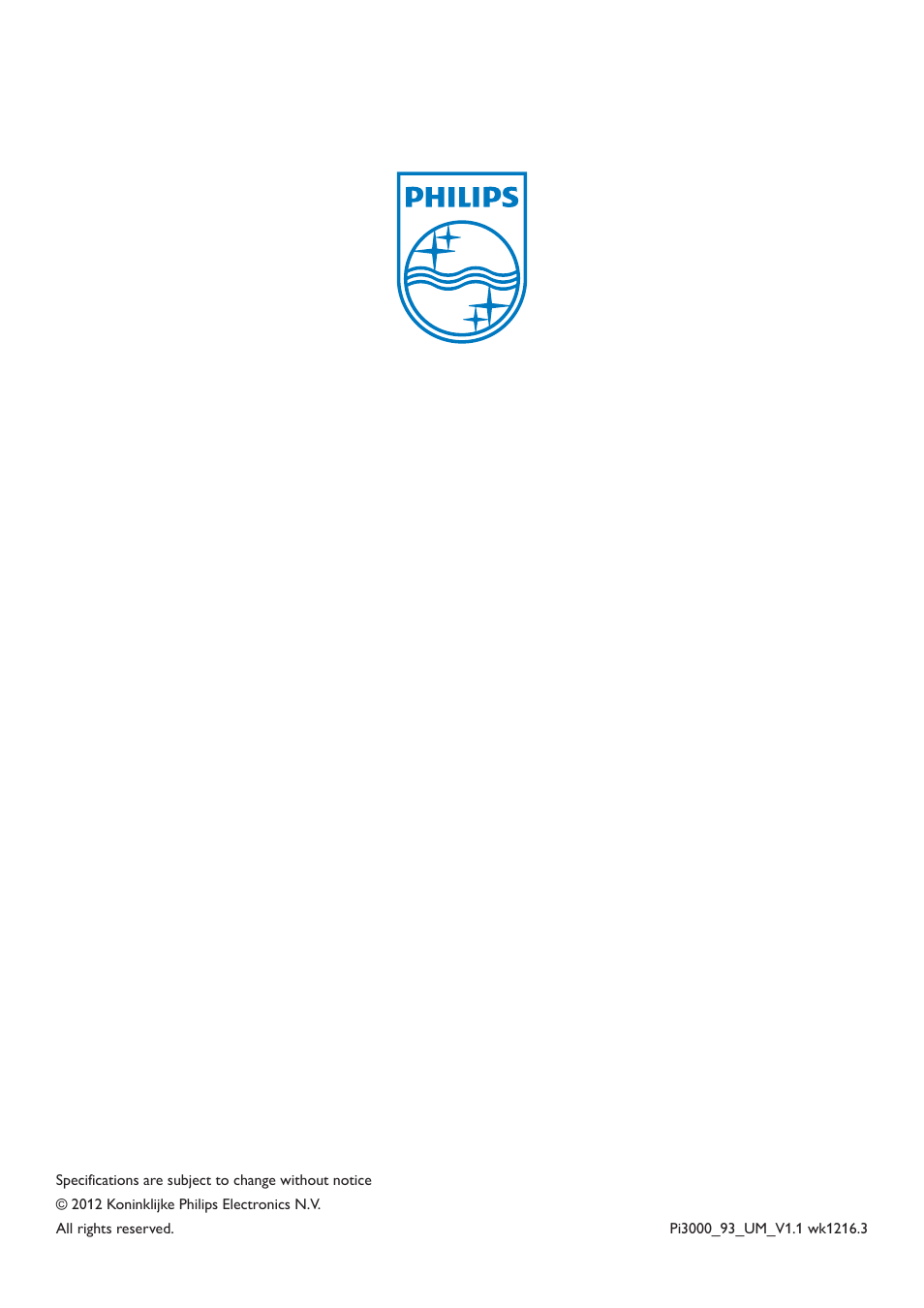 Philips PI3000/93 User Manual | Page 48 / 48