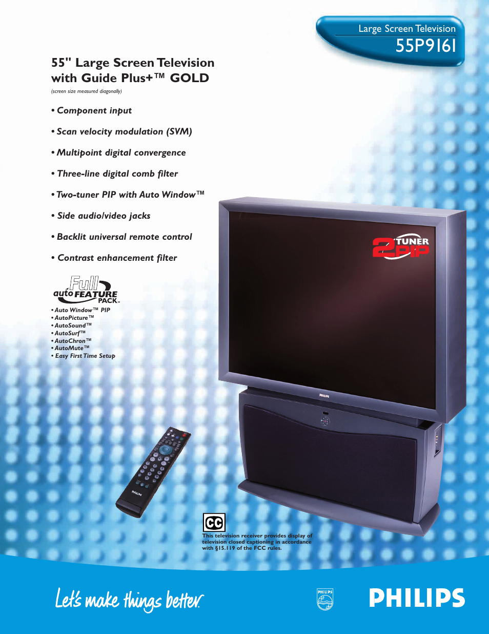 Philips 55P 9161 User Manual | 2 pages