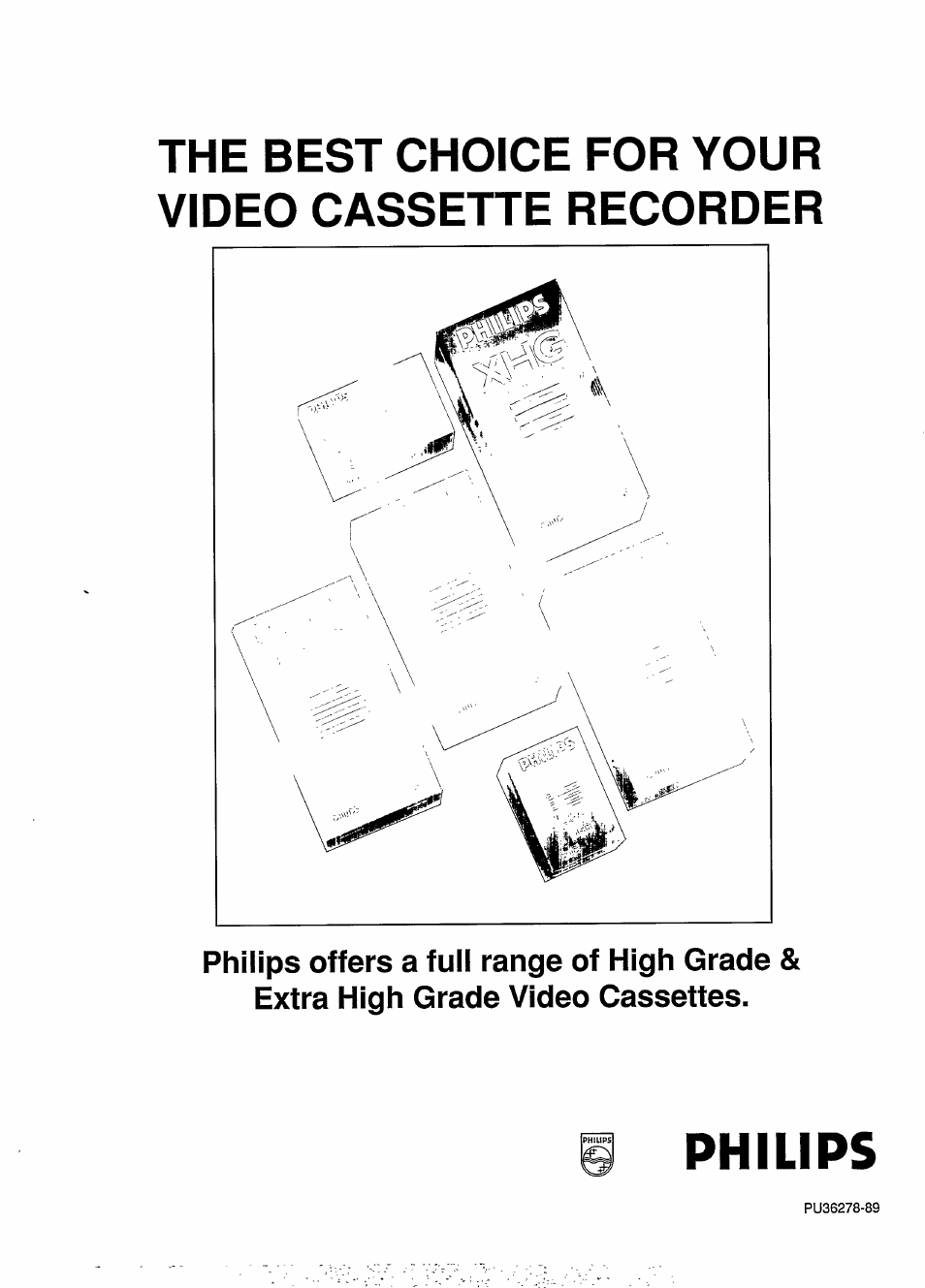 The best choice for your video cassette recorder, Philips | Philips VR454 User Manual | Page 29 / 29