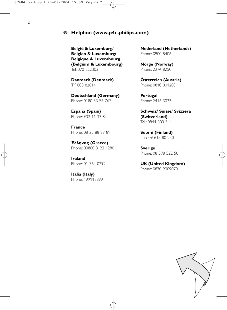 Philips SC484 DECTSBC User Manual | Page 2 / 17