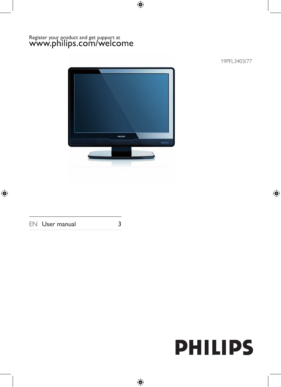 Philips 19PFL3403/77 User Manual | 32 pages