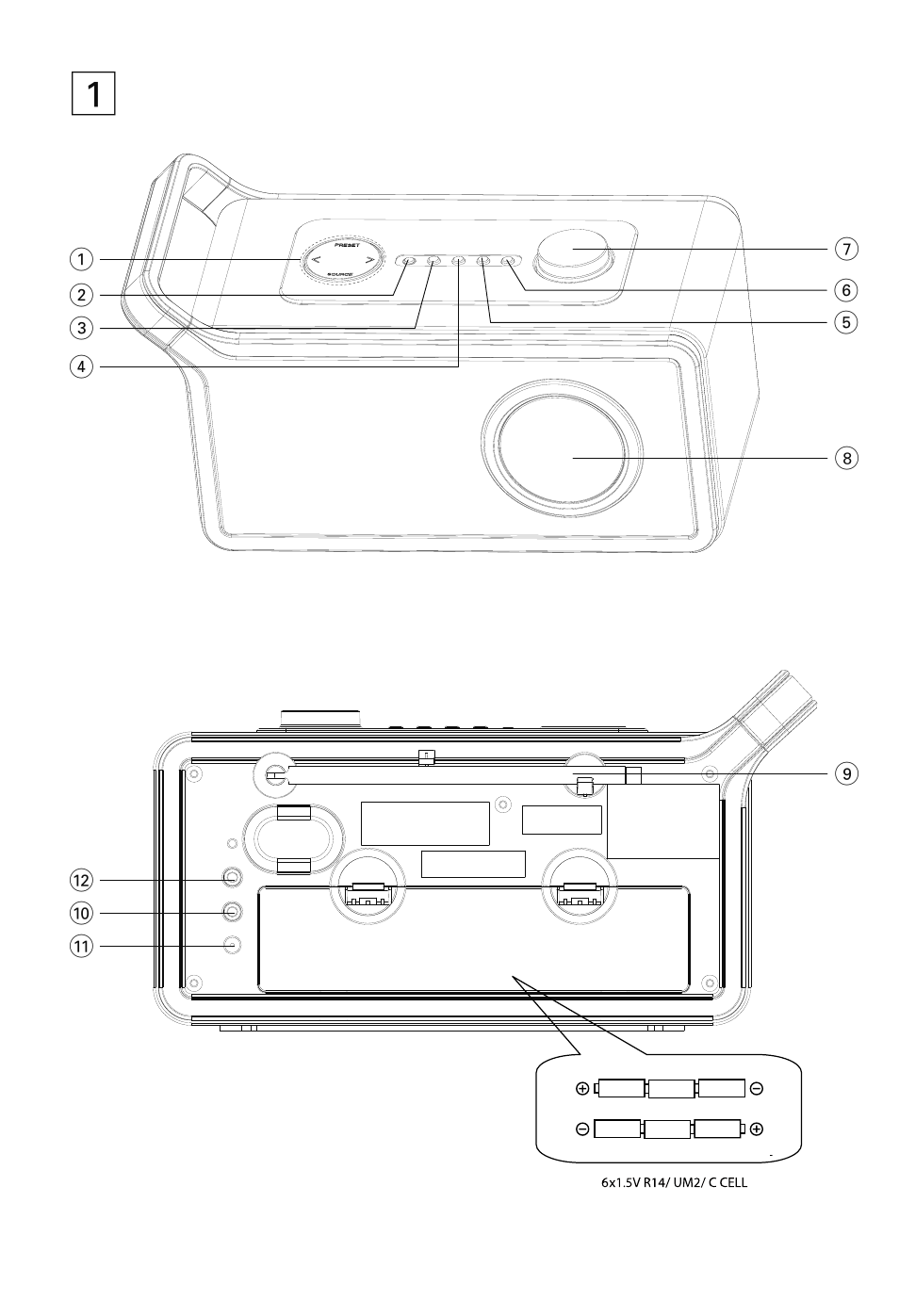 Portable radio, Class 1 laser product | Philips AE2790 User Manual | Page 2 / 12