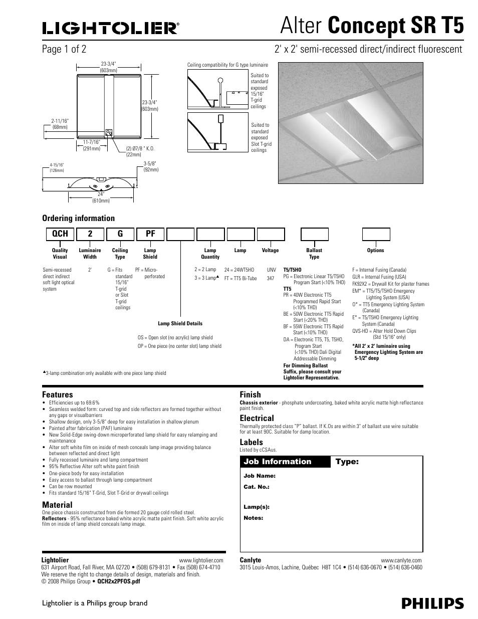 Philips Alter Concept SR T5 User Manual | 2 pages