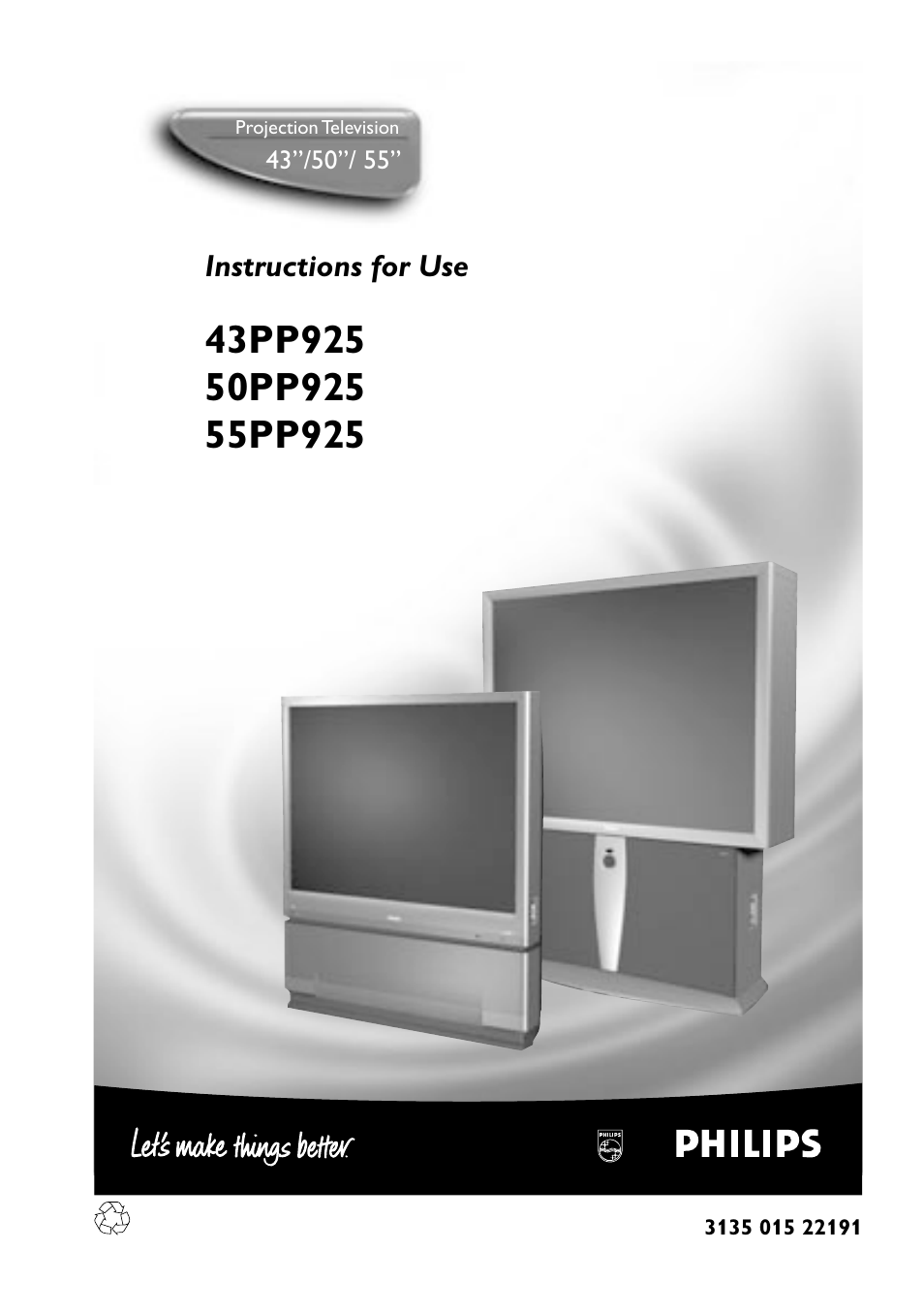 Philips 55PP925 User Manual | 38 pages