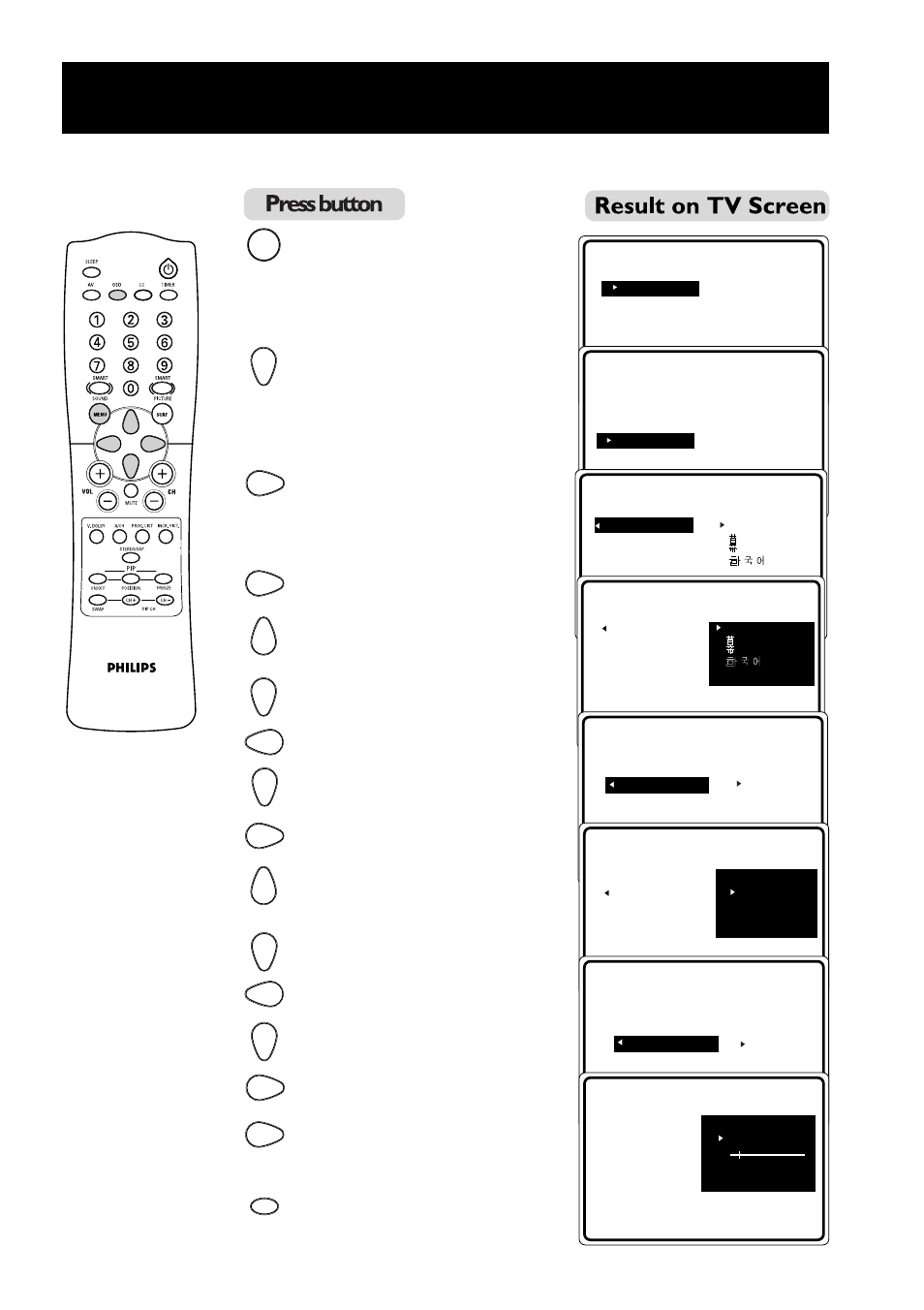 Electing the, Anguage, Uner | Ode and, Utomatic, Uning of, Hannels | Philips 55PP925 User Manual | Page 14 / 38