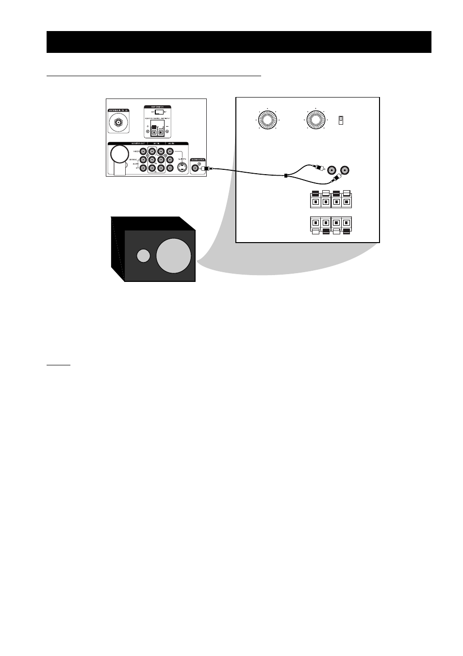 Xternal, Peaker, Onnections | Ontinued, External powered subwoofer connection | Philips 55PP925 User Manual | Page 9 / 38