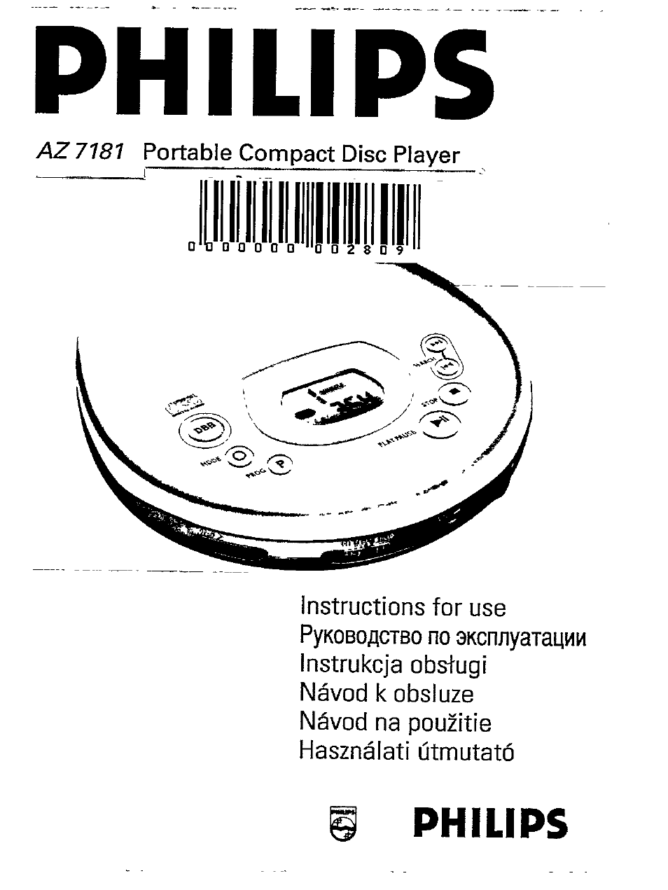 Philips AZ 7181/00 User Manual | 20 pages