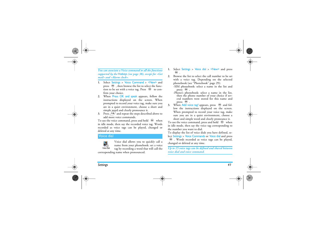 Voice dial, Voice dial p41 | Philips 535 User Manual | Page 43 / 102