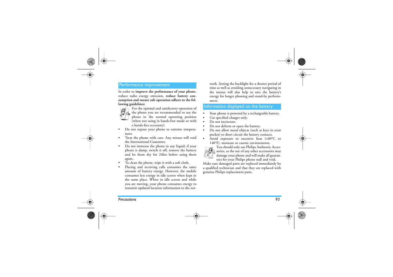 Philips 535 User Manual | Page 95 / 102