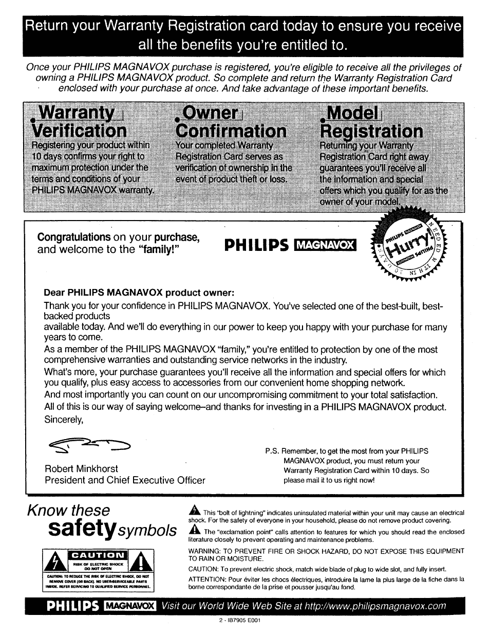 Ssf ety, Know these, Symbols | Warranty j verification, Owner i confirmation, Model i registration, Philips, K»ya | Philips MX5471 User Manual | Page 2 / 60
