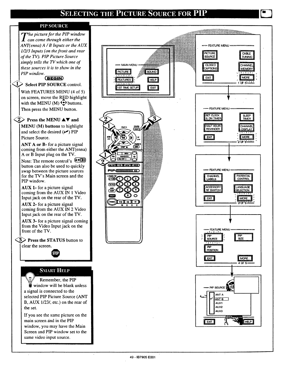 Electing, Icture, Ource | Philips MX5471 User Manual | Page 49 / 60