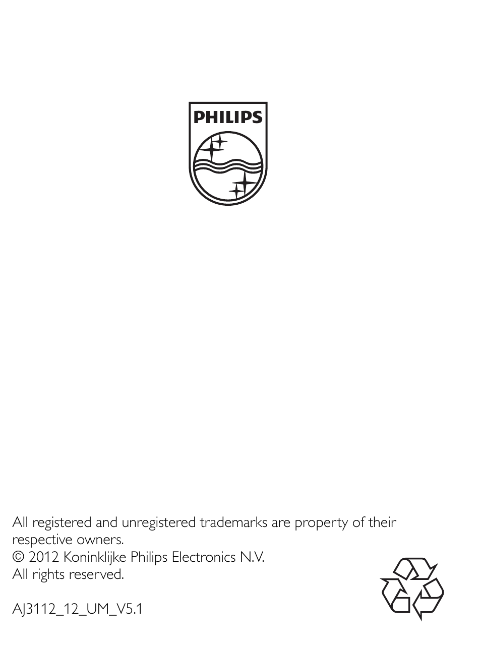 Philips AJ3112/12 User Manual | Page 11 / 11