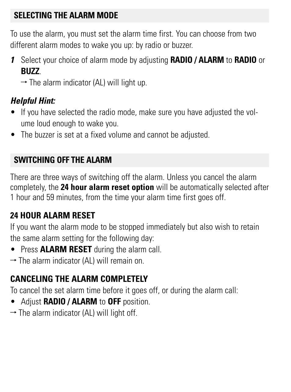 English | Philips AJ3112/12 User Manual | Page 6 / 11