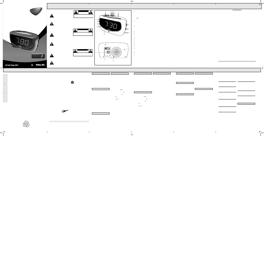 Philips AJ 3490 User Manual | 2 pages