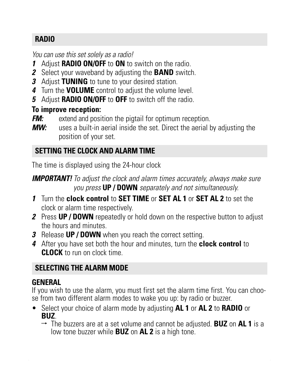 Philips AJ3231/05 User Manual | Page 6 / 12