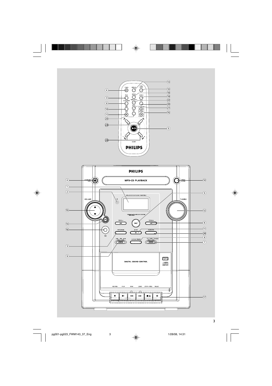 Philips FW M143 User Manual | Page 3 / 24