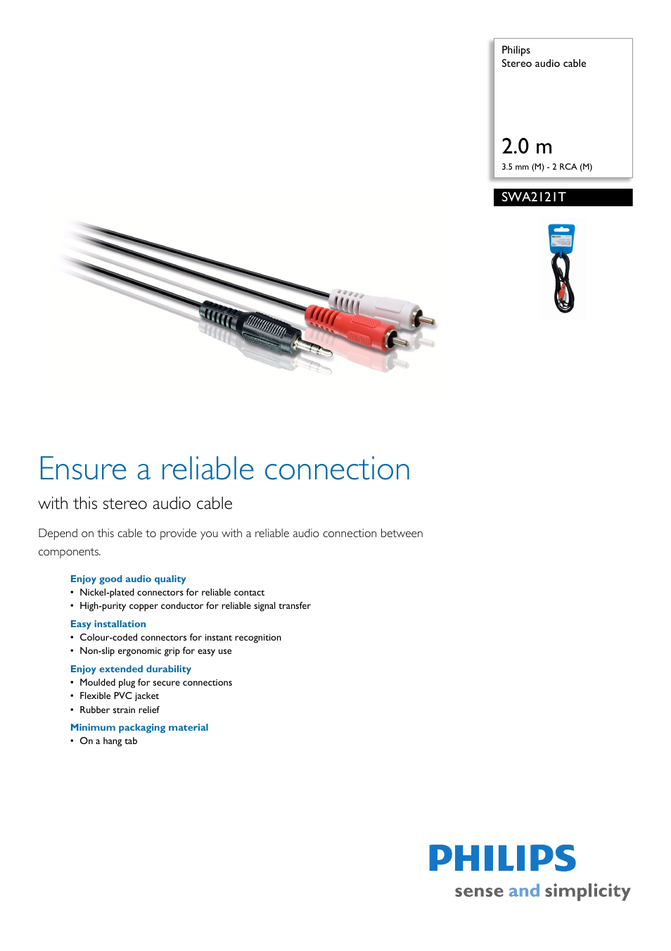 Philips SWA2121T User Manual | 2 pages