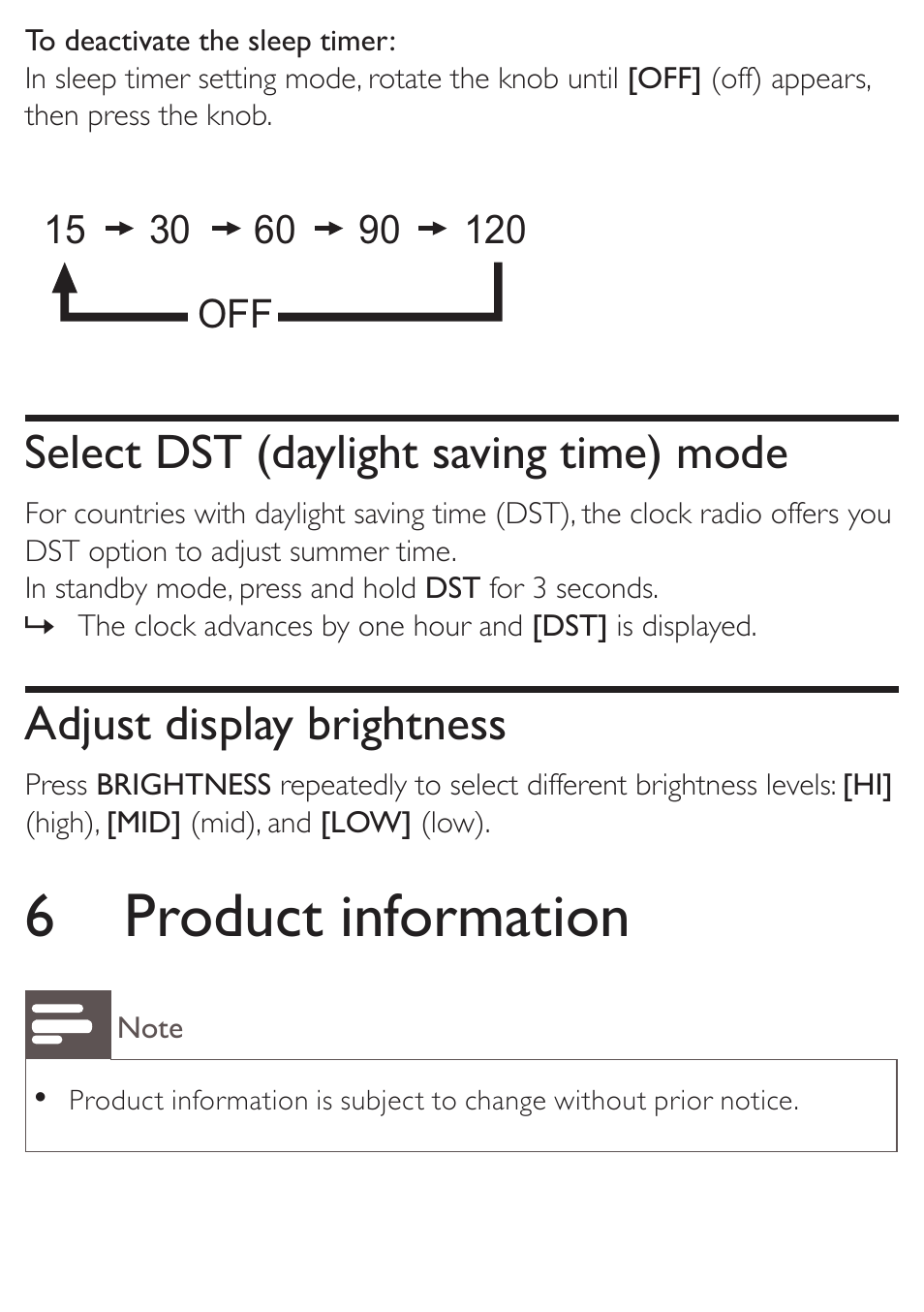 6 product information | Philips AJ7010 User Manual | Page 19 / 25