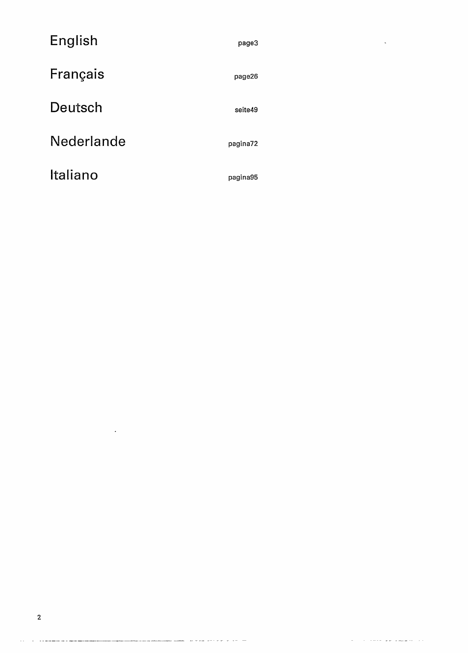 English français deutsch nederlande italiano | Philips DAT850 User Manual | Page 2 / 28