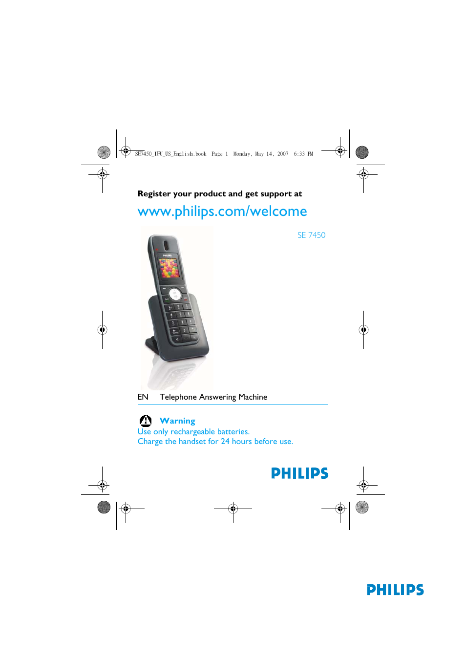 Philips SE 7450 User Manual | 31 pages