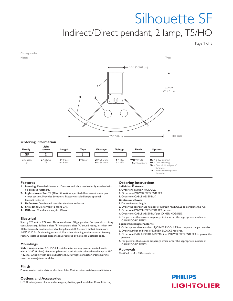 Philips Silhouette SF User Manual | 3 pages