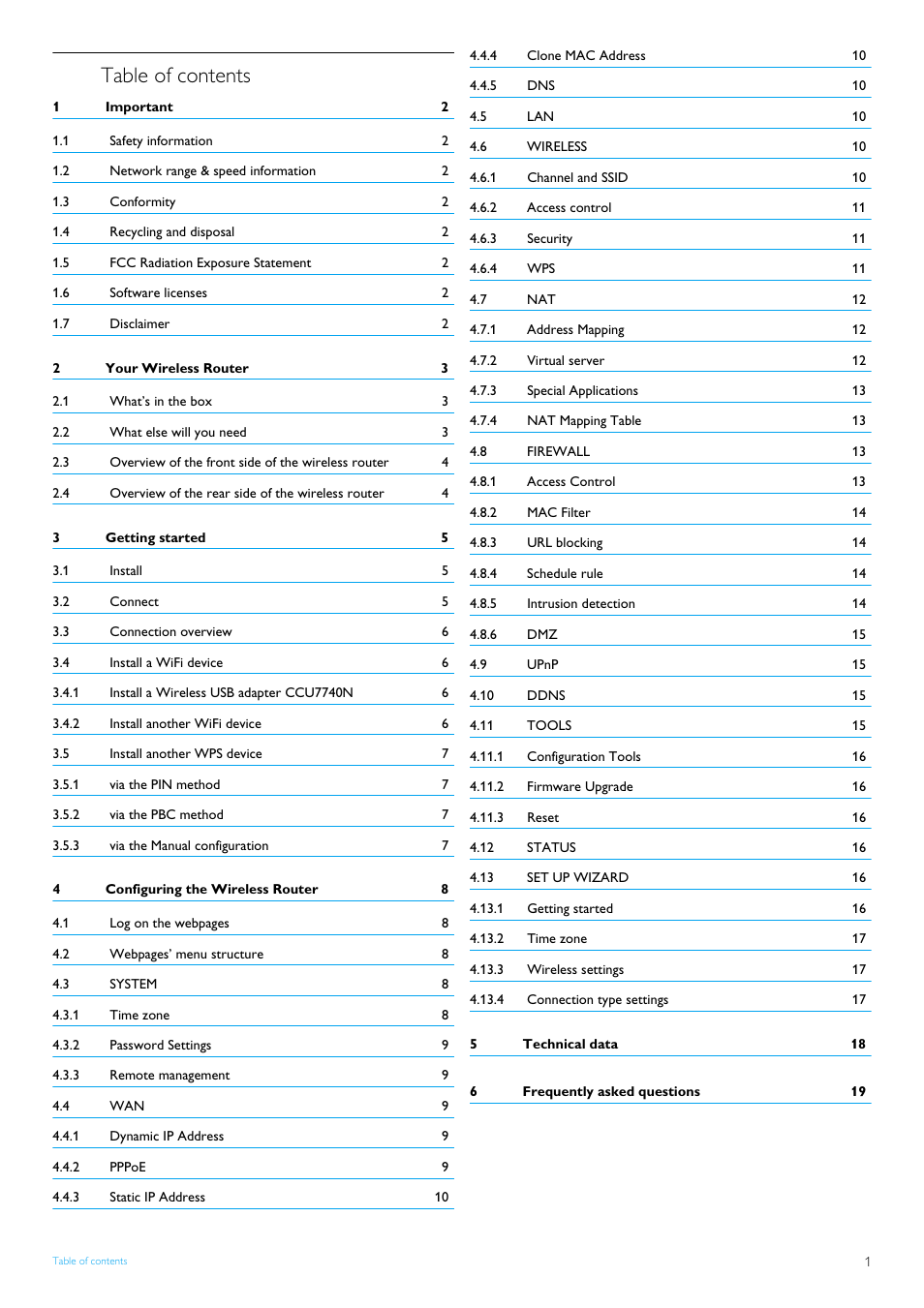Philips CAW7740N User Manual | Page 3 / 23