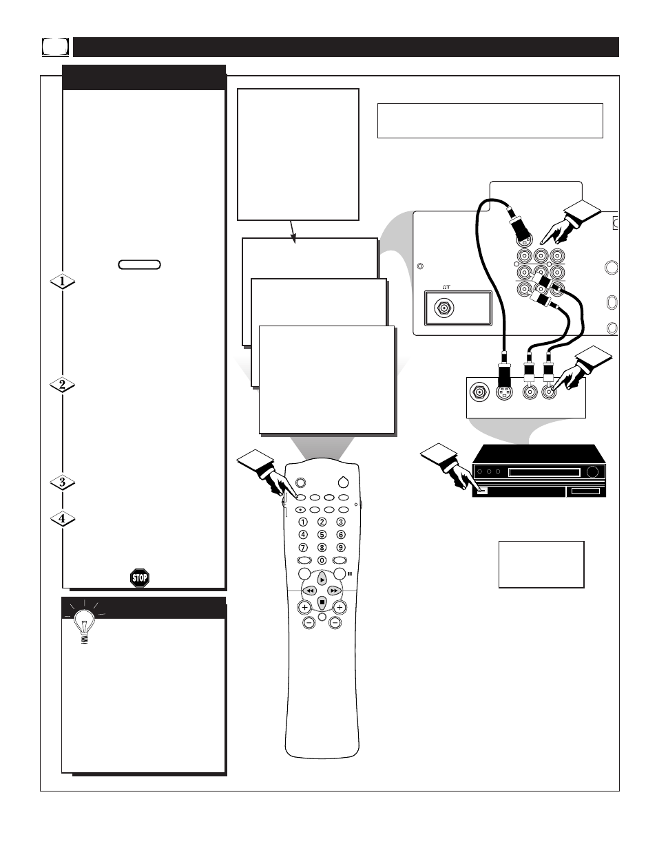 Sing the, Udio, Ideo | Nput, Acks, Cont | Philips TS3659C1 User Manual | Page 32 / 48