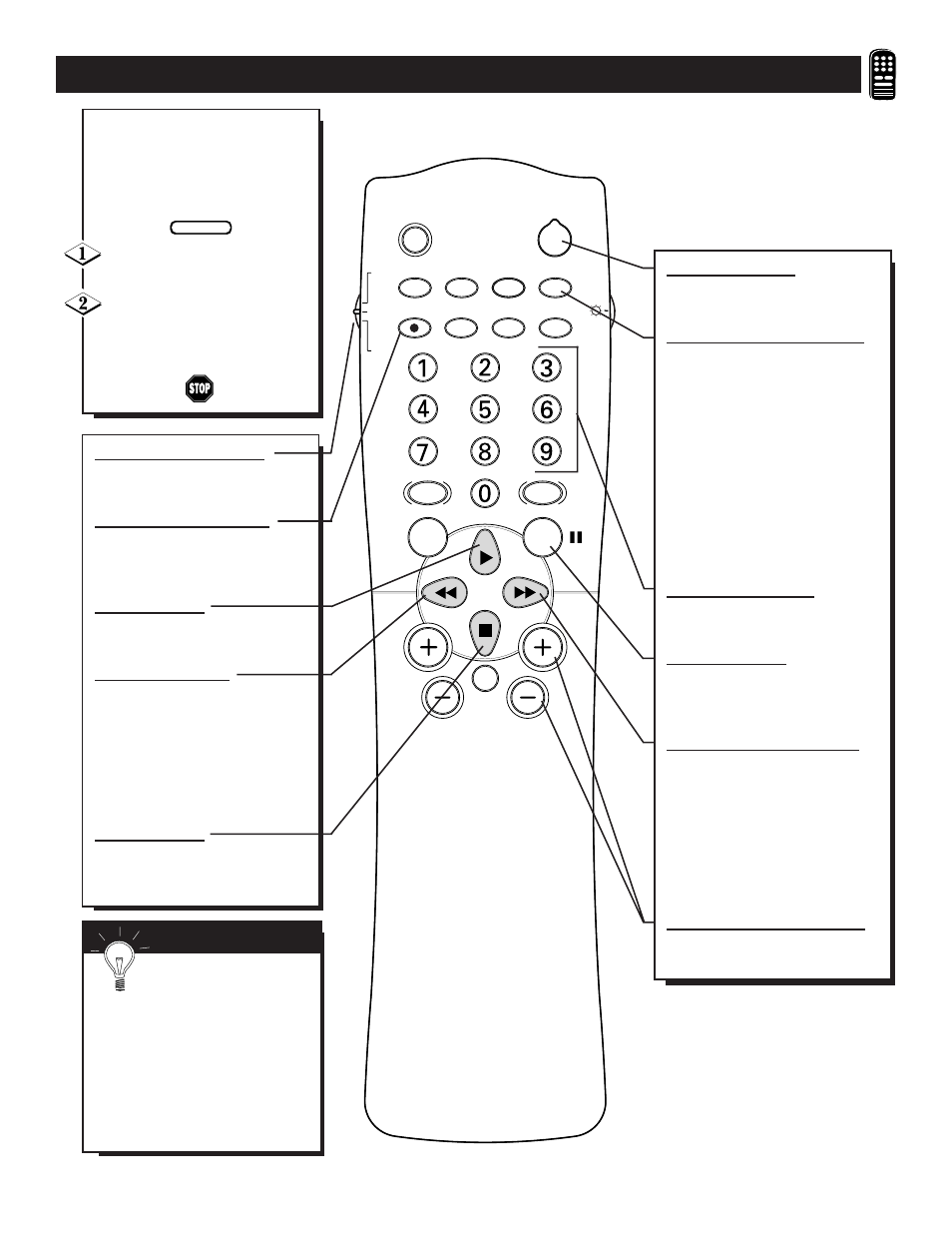 Vcr b, Sing the, Emote | Uttons | Philips TS3659C1 User Manual | Page 41 / 48
