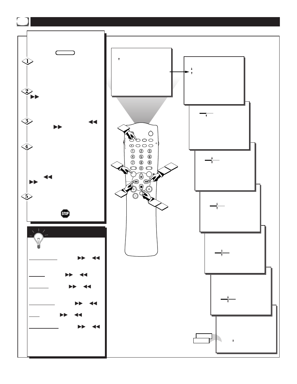 Tv p, Djusting the, Icture | Philips TS3659C1 User Manual | Page 6 / 48
