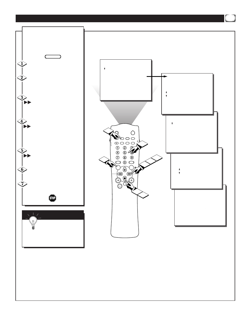 Electing the, Imer, Hannel | Philips TS3659C1 User Manual | Page 9 / 48