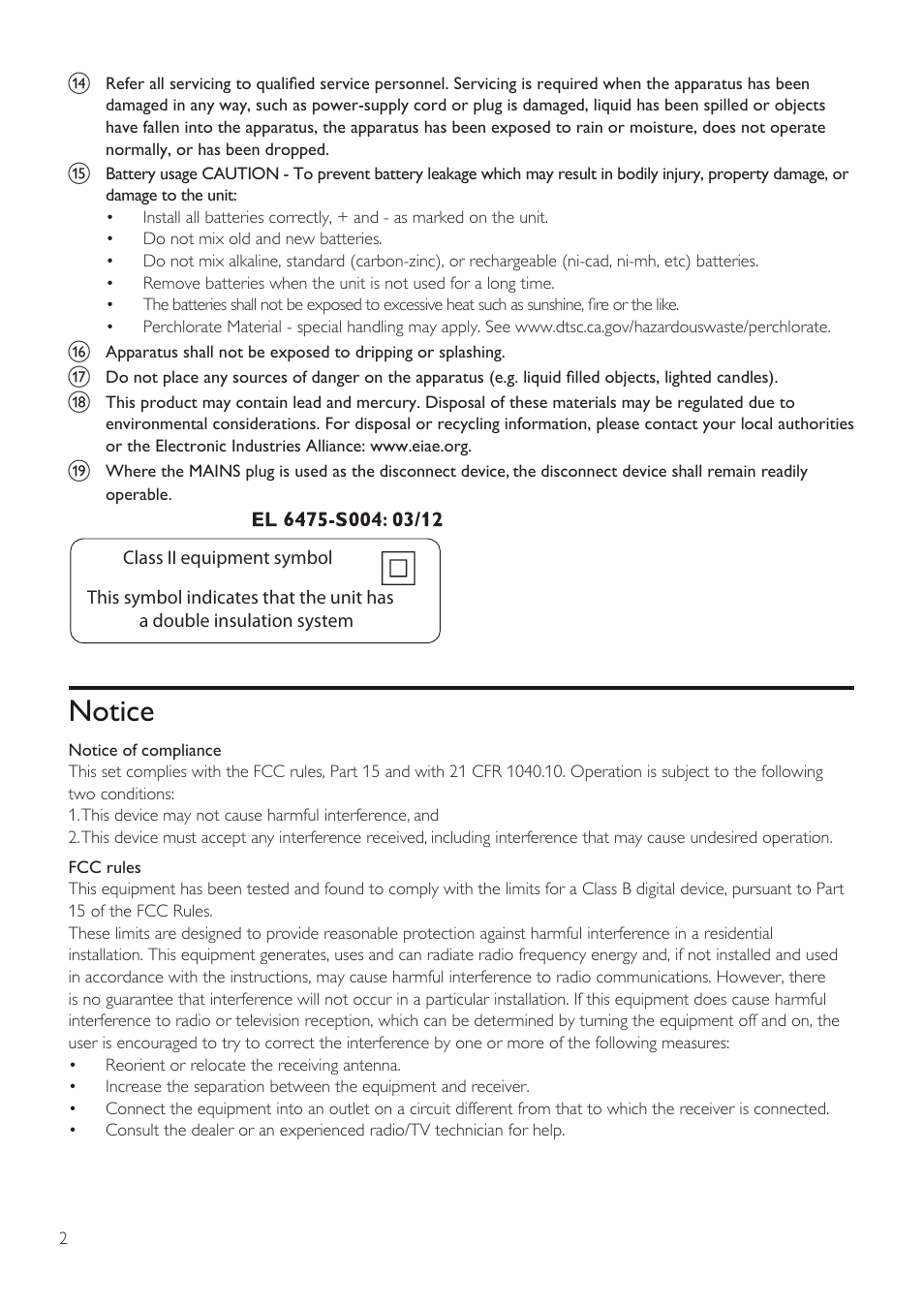 Notice | Philips BDP3406/F7 User Manual | Page 33 / 62