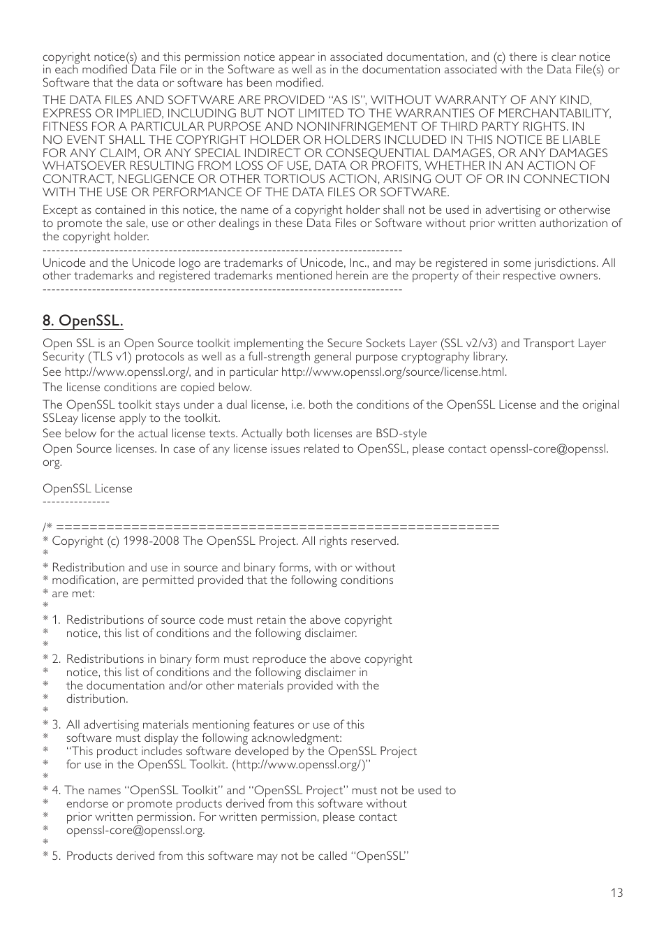 Openssl | Philips BDP3406/F7 User Manual | Page 49 / 62