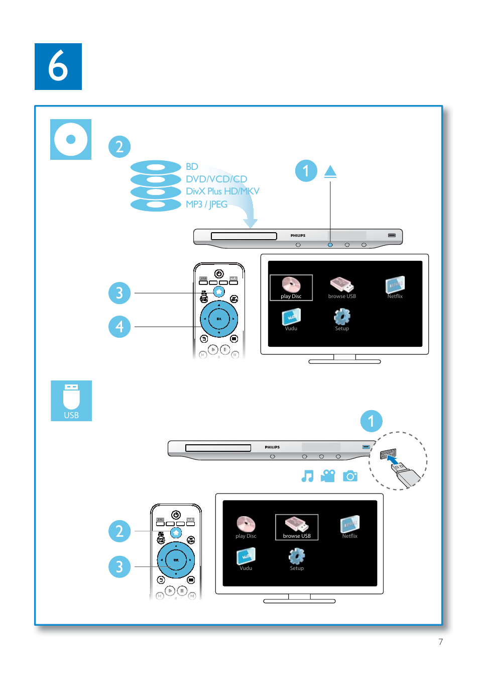 Philips BDP3406/F7 User Manual | Page 7 / 62