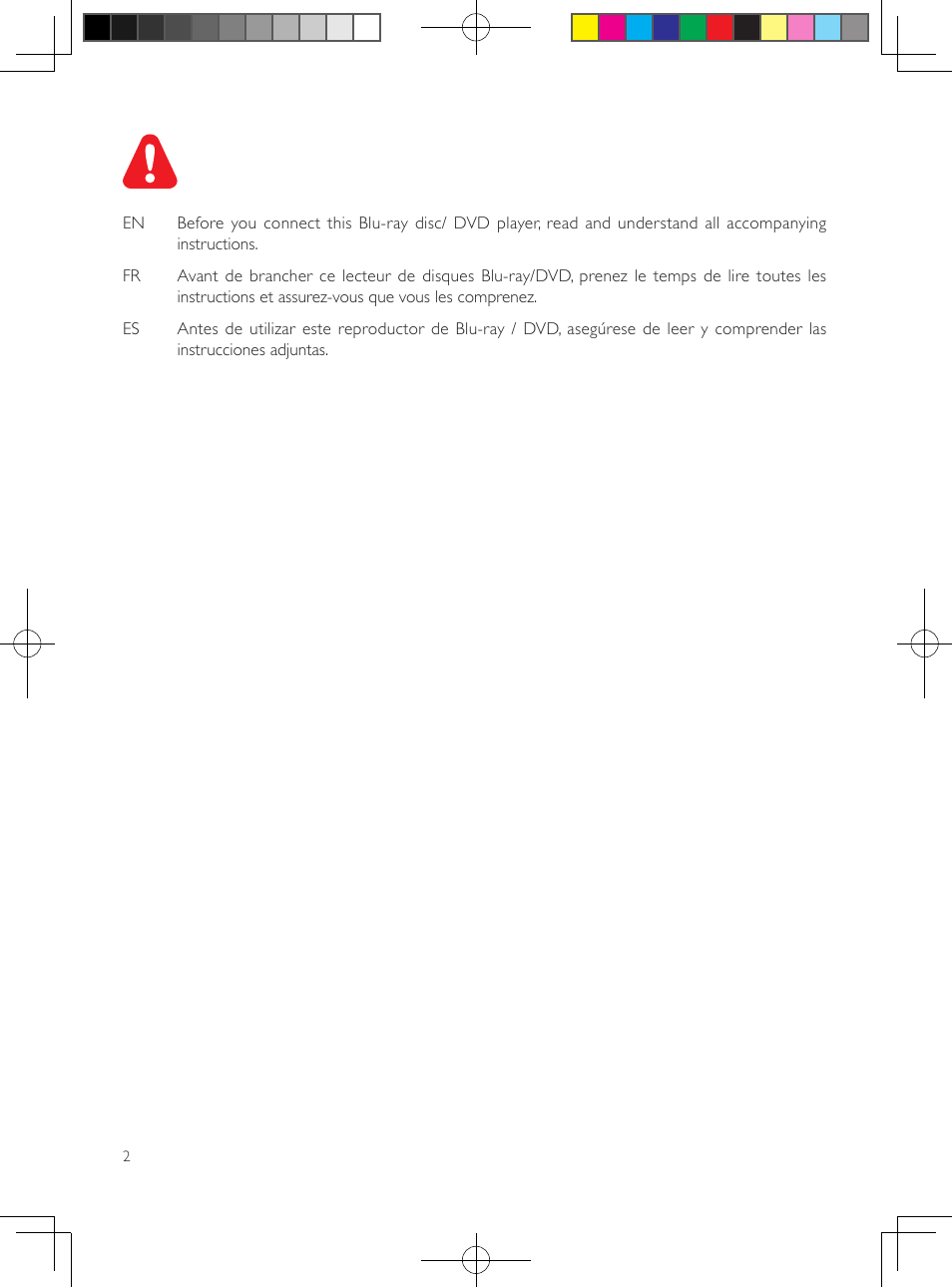 1 hookup and play | Philips BDP2985 User Manual | Page 2 / 29