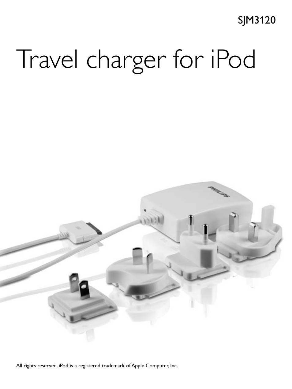 Travel charger for ipod | Philips SJM3120 User Manual | Page 3 / 32