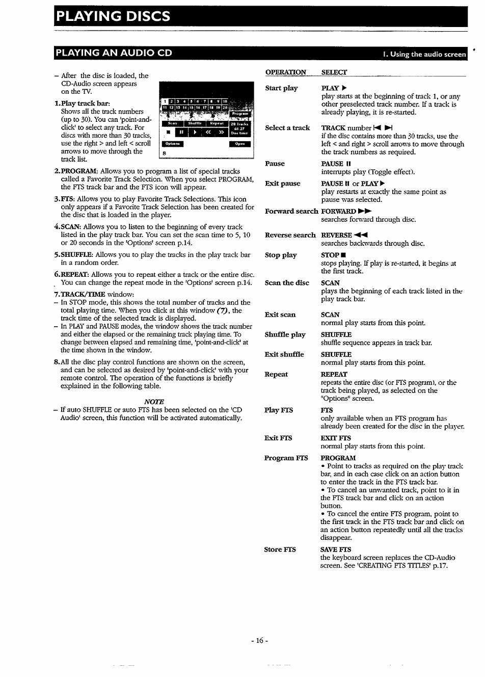 Playing an audio cd, Playing discs | Philips CDI220/80P User Manual | Page 16 / 24