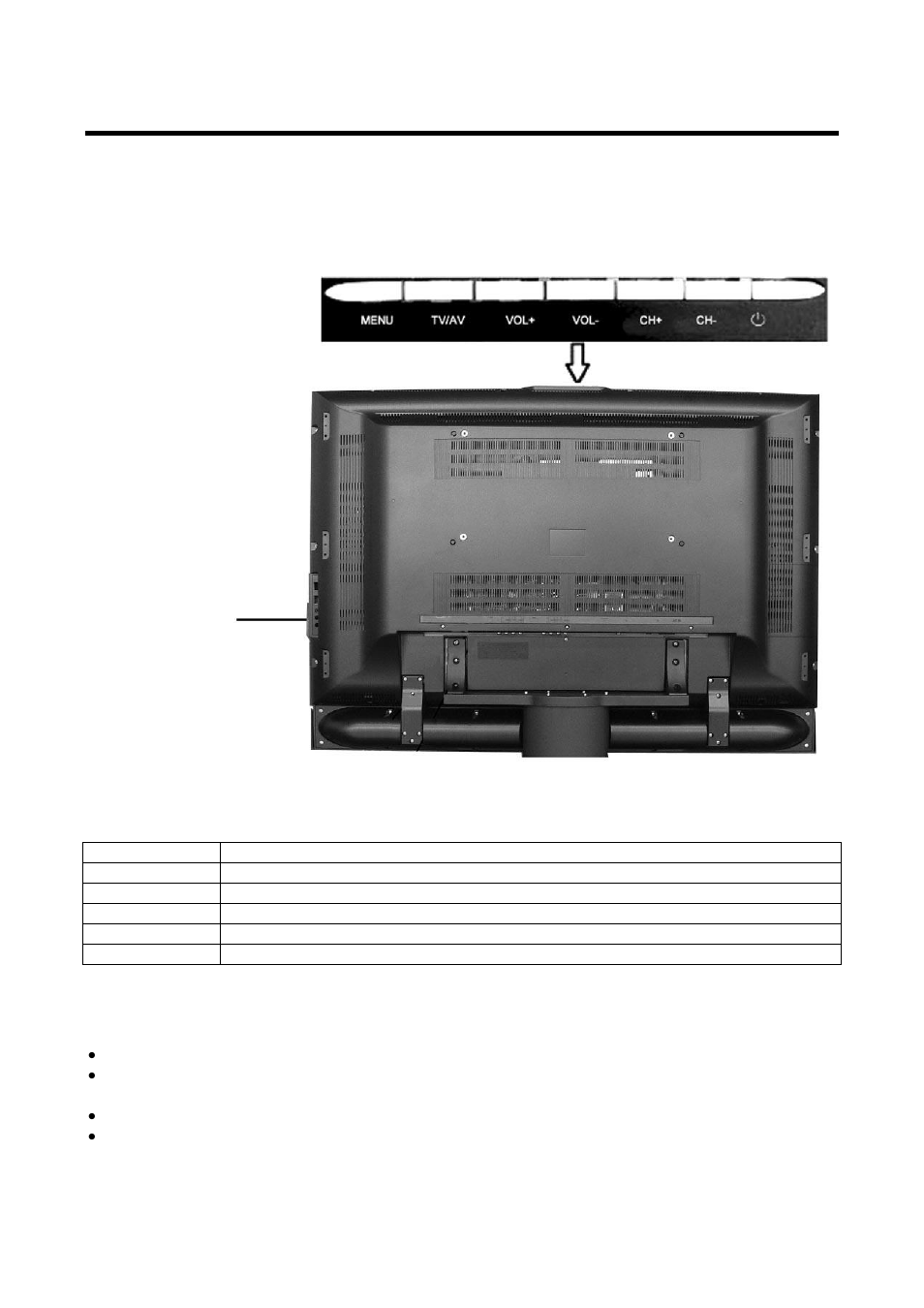 Controls and connection, Rear panel | Hyundai H-LCD3200 User Manual | Page 6 / 39