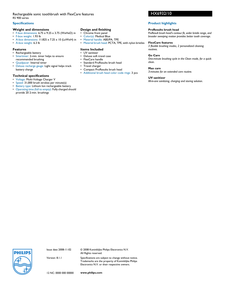 Philips Sonicare HX6932/10 User Manual | Page 2 / 2