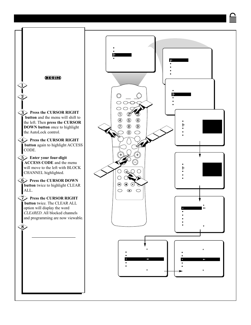 Iewing, Locked, Rogramming | Philips 3121 235 20301 User Manual | Page 27 / 52