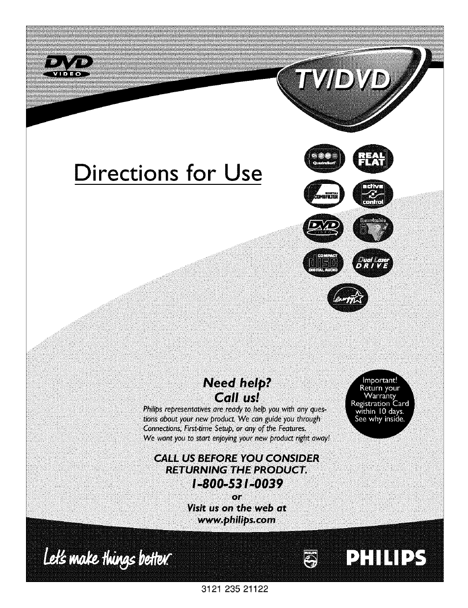 Philips TV DVD Combo User Manual | 62 pages