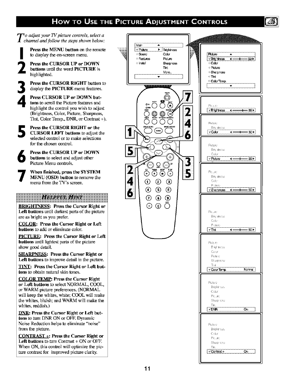Philips TV DVD Combo User Manual | Page 11 / 62