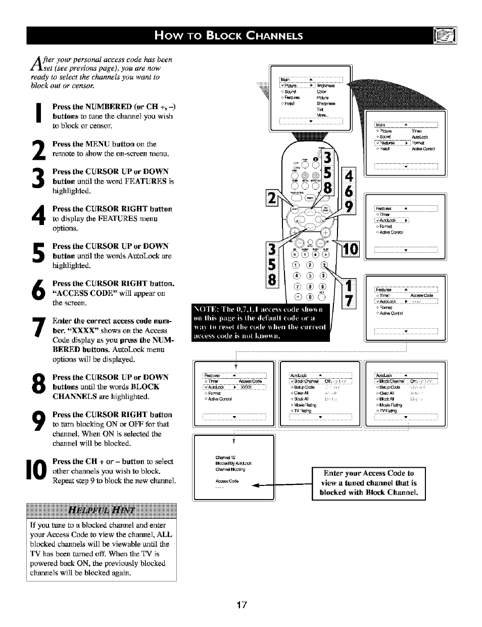 Philips TV DVD Combo User Manual | Page 17 / 62