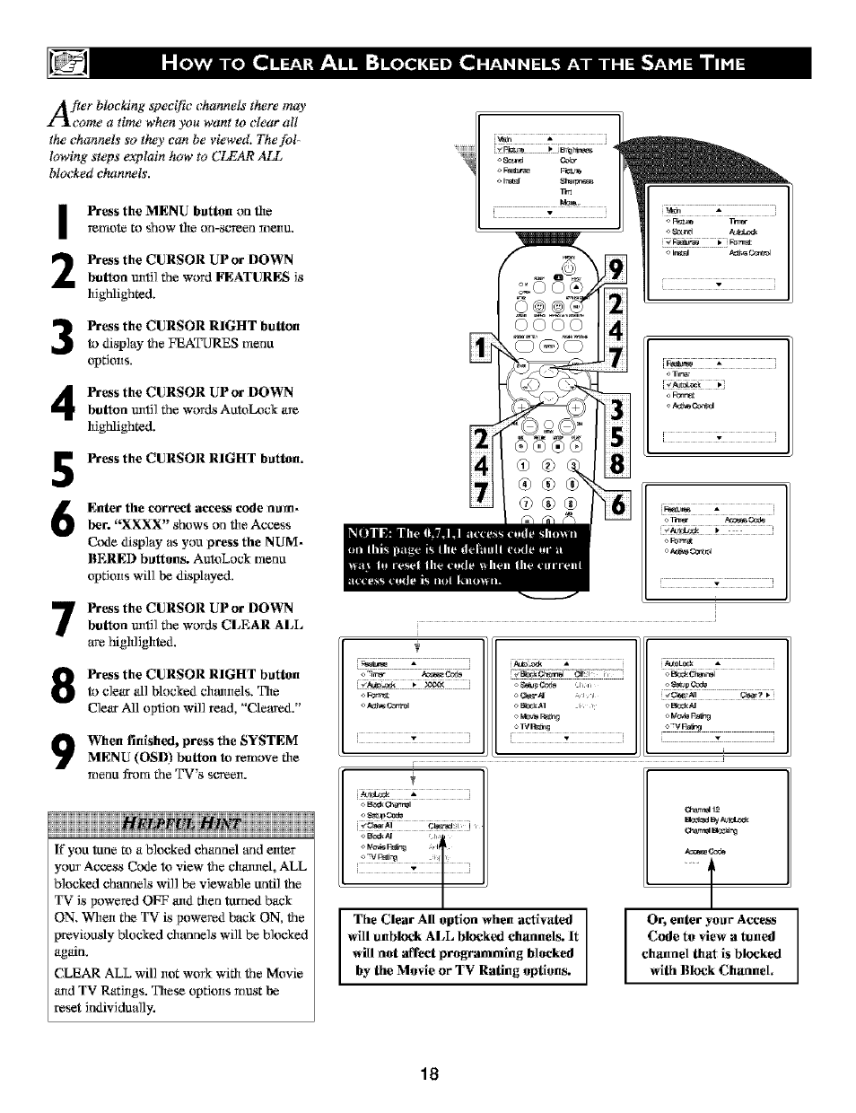 Press the cursor right button | Philips TV DVD Combo User Manual | Page 18 / 62